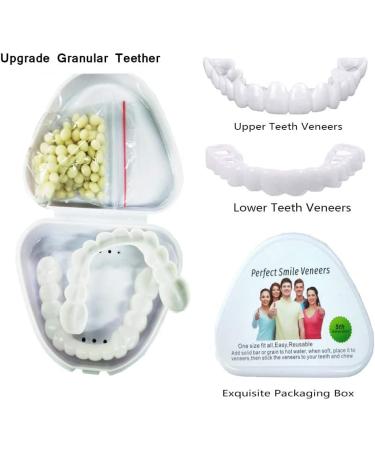 Giural Instant Perfect Snap-On Veneers - 2 Pairs Cosmetic Teeth for Top & Bottom | Achieve a Beautiful Smile - Buy Online on GoSupps.com