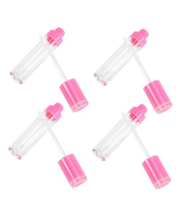 Lot de 4 Tubes de Gloss L vres Vides 8 Ml Transparent R utilisables Rechargeables pour Maquillage Voyage Trousse de Rangement Compact