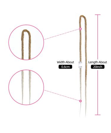 Buy 10 Strands Synthetic Dreadlocks Extensions - 20inch Double Ended MT27-613# - Soft Thin Crocheted Dreads for Reggae & Hip-Hop Style - Buy Online on GoSupps.com