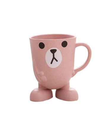 Toothbrush Travel Case Mouth Cup/simple Cartoon/universal/wash Quilt with Handle/fall-proof Household (Color : Pink)