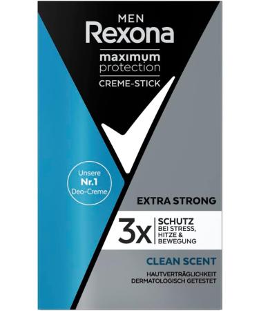 Rexona Men Maximum Protection Clean Scent Antiperspirant Deodorant with 48 Hour Protection Against Excessive Sweating and Body Odor 45ml 6 Pack - Buy Online on GoSupps.com
