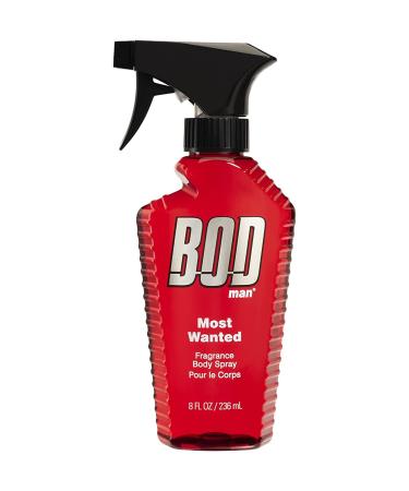 BOD man Fragrance Body Spray, Most Wanted, 8 fl oz 8 Fl Oz (Pack of 1)