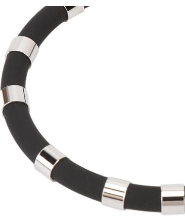 Antistatic Silicone Bracelet for Men & Women - 8 Loops to Remove Electrostatic Charge - Black for Sleep & Motivation - Buy Online on GoSupps.com