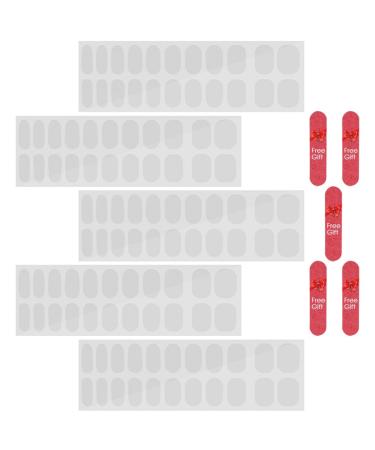 DOITOOL 15 Sheets Nail Stickers French Gel Nail Polish Strips Gel Nail Wraps Clear Gel Nail Strips Art Manicure Kit Semi Cured Gel Nail Strips Adhesive Foot Double Sided Tape - Buy Online on GoSupps.com