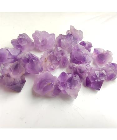 Room Decoration Natural Amethyst Cluster Raw Quartz Small Cluster Reiki Stone Crystal Point Specimen Home Decor Raw Crystals Minerals Stones (Color : 2-3cm Size : 100g) 100g 2-3cm