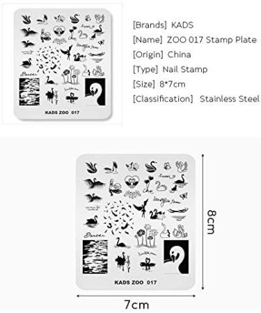 KADS Nail Art Stamping Plates Set Image Template Stencils Pattern with Stamping Plates Holder Case Organizer (ZO017) - Buy Online on GoSupps.com