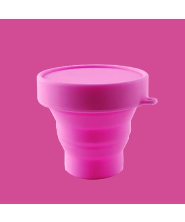 Collapsible Silicone Menstrual Cup Set - Eco-Friendly Foldable Sterilizing Cups for Travel & Outdoors (Pink - Buy Online on GoSupps.com