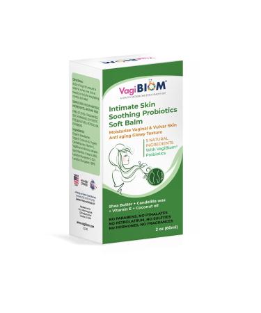 Intimate Skin Soothing Probiotics Soft Balm SheaButter with VagiBiom Lactobacillus crispatus for Skin Care. 100% NATURAL - NO VEGAN Maintain Optimal pH Relieves Feminine discomfort