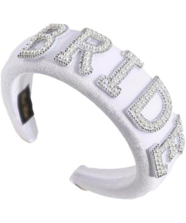 TQUXNGA Artificial Pearl Headband for Wedding Party Elegant Hairhoop for Bride Bridal Shower Bachelorettes Party Headwear Velvet mesh lace sty - Buy Online on GoSupps.com