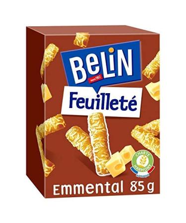 BELIN - Emmental Puff Pastry Crackers 85G - Pack of 3 - best offer