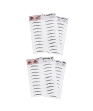 Ipetboom 4 Pcs 3d Eyebrow Stickers Honeycomb Lip Gloss Tube Eyebrow Tool Transfer Stickers Water Proof 6d