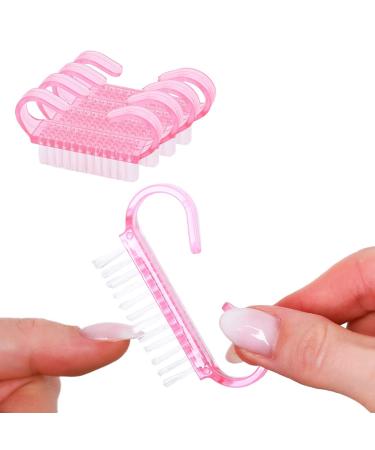 Nail brush soft with handle for manicure pedicure as cleaning brush for nails made of plastic 4 pieces