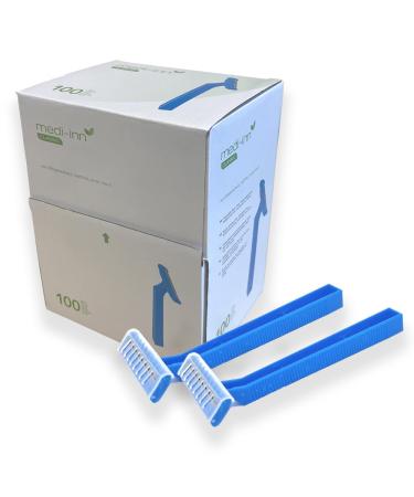 Medi-Inn disposable razors Disposable razors Color blue (double-edged 100 pieces) 100 pieces (1 pack)
