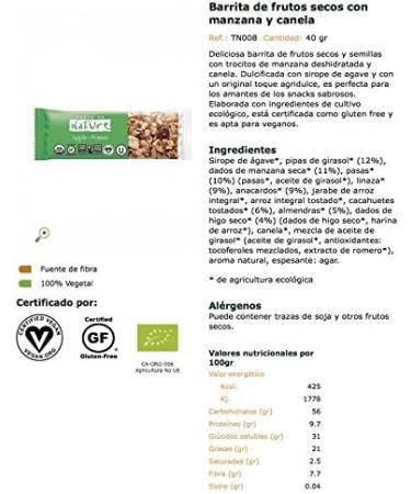 Taste of Nature Organic Apple Snack Bar - Healthy Gluten Free Non GMO Vegan Snack Bars with Mixed Nuts Fruits and Seeds - 16-Count Snack Pack - Buy Online on GoSupps.com
