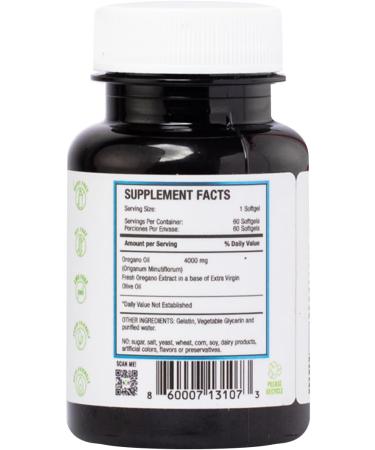 ADAPTOHEAL Oil of Oregano 60 Softgel Immune and Intestinal Support Supplement for Healthy Digestive Formulated with Extra Virgin Olive Oil Plant Based Vegan and Non-GMO 1 Count (Pack of 60) - Buy Online on GoSupps.com