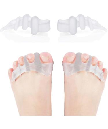 Toe Spreader Splint - 2 Pairs Hallux Valgus Toe Separator | BPA Free for Pain Relief - Buy Online on GoSupps.com