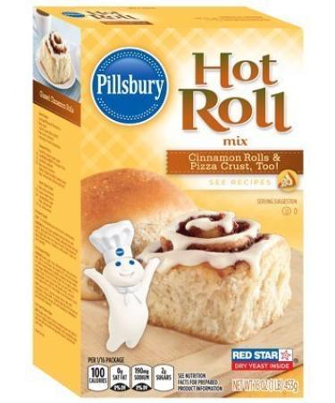 Pillsbury, Specialty Mix, Hot Roll, 16oz Box (Pack of 4) Hot,Hot Roll 1 Pound (Pack of 4)