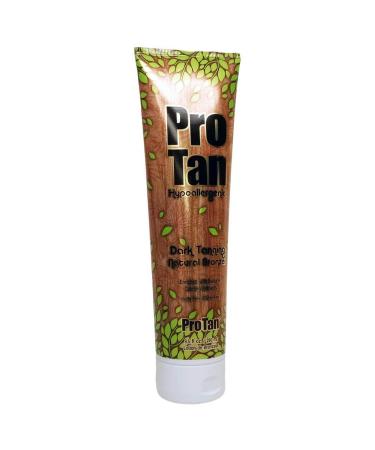 Pro Tan Hypoallergenic Natural Bronzer (9.5 ounces) Dark Tanning Natural Bronzer Lotion with Calming Extracts  Gluten-Free  DHA-Free