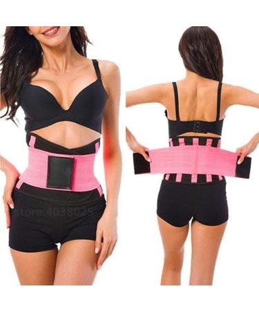 Lumbar brace Men's Elastic Corset Back Lumbar Brace Support Belt Waist Orthopedic Posture Corrector Low Back Belt Waist Support men Pink S