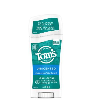 Tom's of Maine Long-Lasting Aluminum-Free Natural Deodorant for Women Unscented 2.25 oz.