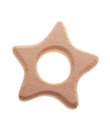 DIY Wooden Star Teething Pendant - Natural Color | Safe Eco-Friendly Baby Teether | UK Shipping Available - Buy Online on GoSupps.com