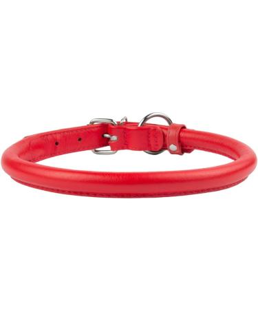 Collardirect Handmade Soft Padded Round Leather Dog Collar | Real Leather for Small to Big Dogs & Cats | 18-20 cm | Available in Black Pink Red Purple Blue - Buy Online on GoSupps.com