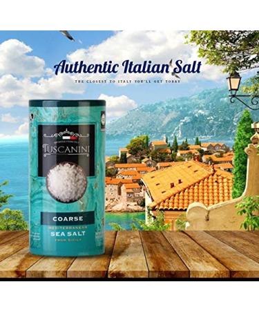 Tuscanini Coarse Mediterranean Sea Salt 16oz Tube - Authentic Sicilian Salt from Italy - Buy Online on GoSupps.com