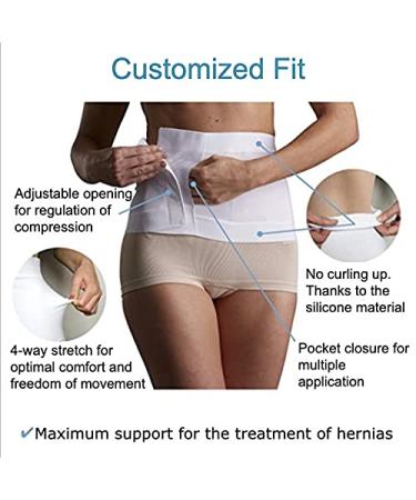 Corsinel Stoma Belt with Reinforcement Plate - Support for Hernia & Stoma | Seamless Stretch Material | 2XL XXL - Best Stability & Comfort - Buy Online on GoSupps.com
