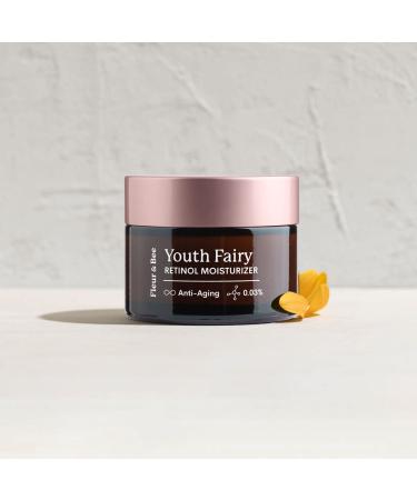 FLEUR & BEE Retinol Moisturizer | Vegan Anti-Aging Cream for All Skin Types | Best Night & Day Retinol Cream | Youth Fairy 1.5 oz - Buy Online on GoSupps.com