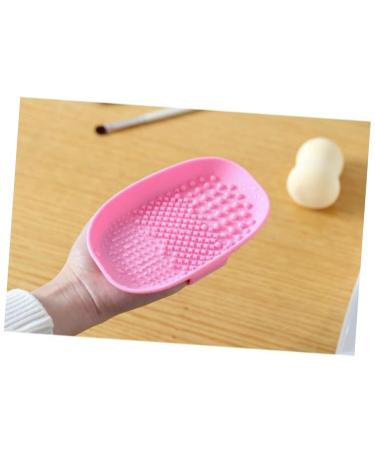 FRCOLOR 2 pcs Portable Makeup Brush Cleaner Bowl & Silicone Cleaning Mat - Pink Makeup Cleaning Tools - Buy Online on GoSupps.com