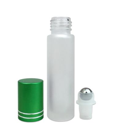 Beauticom Glass 10ml Roller Bottles - 30 Green Bottles with Metal Caps & Stainless Steel Roll Balls for Essential Oils Aromatherapy Perfume & Lip Gloss - Buy Online on GoSupps.com