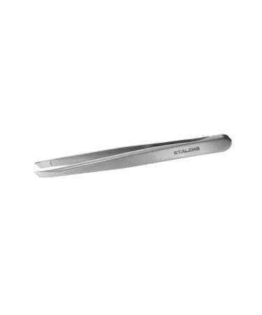 Tweezers For Eyebrow - STALEKS-PRO - type 3 - Surgical Stainless Steel - Slant Tip Tweezer - Durability - Precision - Handmade - For Experts - And Professionals.