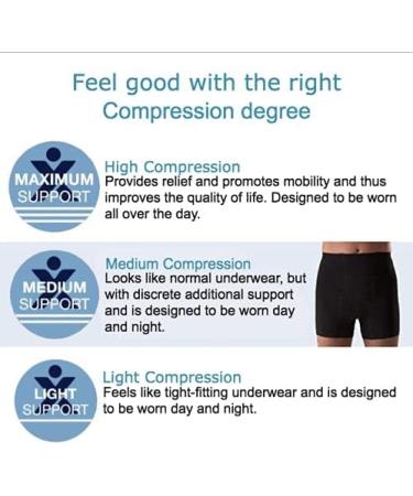 Corsinel Men's Boxer Shorts for Stoma & Hernia - Discrete Supportive Underpants Seamless Stretch Black 2X Large - Pack of 1 - Buy Online on GoSupps.com