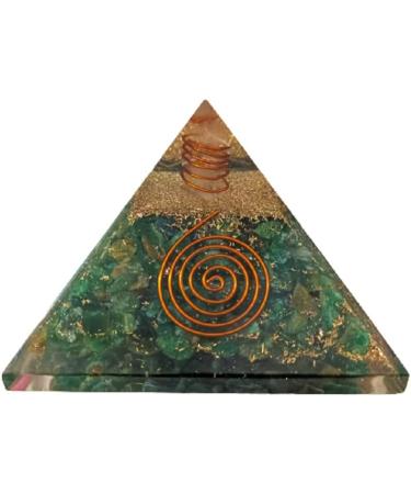 P&R UK Green Aventurine Orgonite Pyramid - Reiki Charged Healing Crystal for Chakra Meditation - Buy Online on GoSupps.com