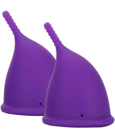 ALUPRE SILICON Menstrual Cup - Reusable & Eco-Friendly Hygiene Tool | 2 Large Lila Cups + Storage Pocket - Perfect for Women - Buy Online on GoSupps.com