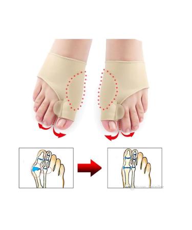 Buy 2 Pieces Hilph Hallux Valgus Toe Spreader Correction - Silicone Bale Toe Corrector & Gel Socks with Silicone Pads - International Shipping Available - Buy Online on GoSupps.com
