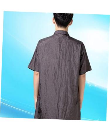 Beatifufu Aprons for Men Overalls for Men While West Uniform Barber Jackets for Men Professional Barber Cape Man Hair Dye Clothes Hair Dye Short Sleeve Hair Treatment Work Clothes Cloak Coat - Buy Online on GoSupps.com