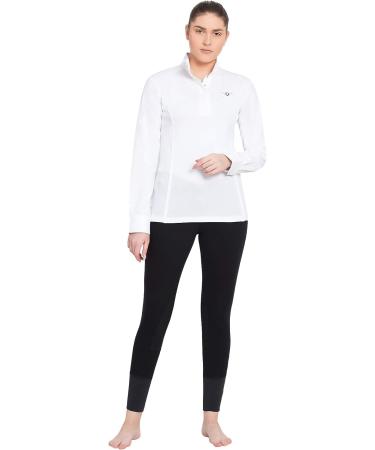 TuffRider Women's Kirby Kwik Dry Long Sleeve Show Shirt - Medium White/White - Buy Online on GoSupps.com