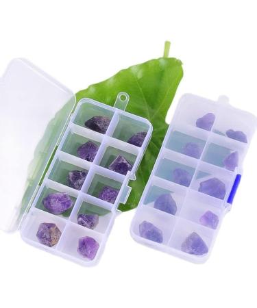 10 Pieces/Box Raw Stone Dark Amethyst Irregular Natural Rock Purple for Specimen Collection Garden Decor Stone Crystal Reiki - Buy Online on GoSupps.com