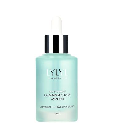 LYLYL Calming Recovery Ampoule 72 Hour Moisture Barrier 7 Protein Peptides Over 20% Liposome Soothing & Hydrating Effect for Dry/Sensitive Skin No Oil Korean Skincare 1.69 fl.oz/50ml