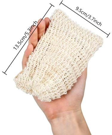 4-Pack Organic Sisal Soap Bags | Eco-Friendly Soap Sack for Exfoliating Drying & Foam | Perfect for Peeling & Massage - Buy Online on GoSupps.com