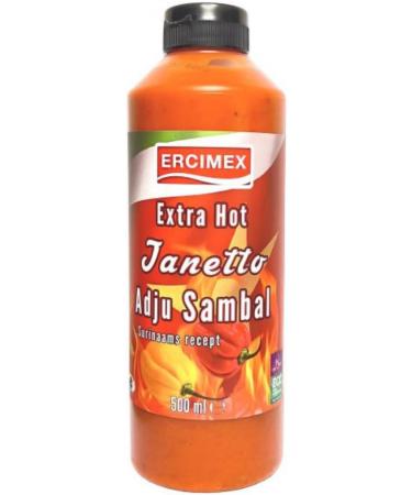 poof With Pufai Grocery Ercimex Janetto Adju Sambal ext Hot sauce sauce 500 Mililiters x 5 PCS - Buy Online on GoSupps.com