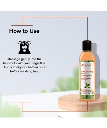 Jiva Bhringaraj Hair Oil | Pure Ayurvedic Herbal Oil for Hair & Scalp Nourishment | Supports Stronger-Looking Hair & Healthy Shine | 120 ml (Pack of 1) - Buy Online on GoSupps.com