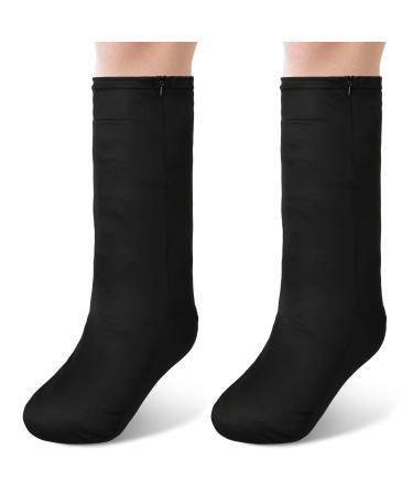 2 Pcs Leg Cast Cover, Medium Short Cast Sock Cast Cover Below The Knee Leg Cast Sleeve for Foot Leg Men Women (Black) - Buy Online on GoSupps.com