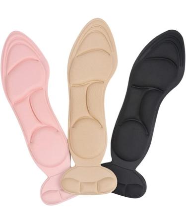 NOLITOY Gel Insoles for Shoes - 3 Pairs T Shape Inserts for Men & Women - Comfortable Back Heel Cushions & Shoe Lifts - 29.00X8.50X0.90CM - Buy Online on GoSupps.com