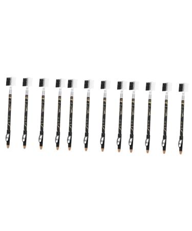 FRCOLOR 12 Pcs Two-in-one Eyebrow Pencil Wire Pulling Tools Grey Eyeliner Eyebrow Drawing Pencils Miss Spool