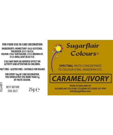 Sugarflair Caramel/Ivory Spectral Food Colouring Paste - 25g | Highly Concentrated Dye for Sugar Pastes, Buttercream & More - Buy Online on GoSupps.com