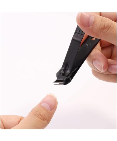 PSGS Stainless Steel Black Nail Clippers Dead Skin Toe Finger Nails Anti-Splash Trimmers Oblique Nail Cutter DIY Manicure Tool - Buy Online on GoSupps.com