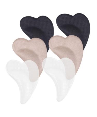 Healeved 3 Pairs Triangle Shaped Pad Forefoot Pads Cushion Shoe Inserts Girl Shoe Insole Pad Anti-slip Metatarsal Pads Metatarsal Forefoot Cushions Soft Forefoot Pads High Heels Pads
