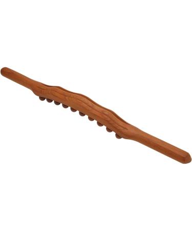 Buy Wooden Massage Stick with 20 Beads - Ergonomic Full Body Trigger Point Relaxation Tool - Buy Online on GoSupps.com
